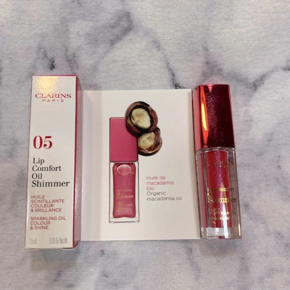 Clarins Loves Nature Beauty Gift Set-Mask, Firming, Eye Serum & Lip Oil-5pc-NEW